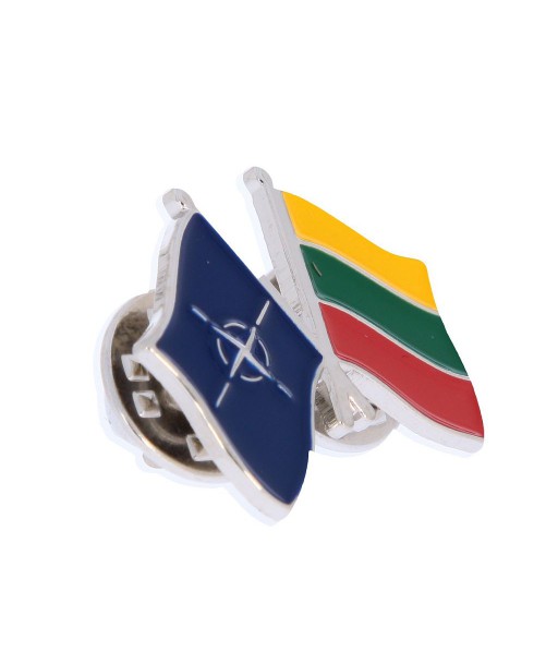 NATO and Lithuanian Flag Pin